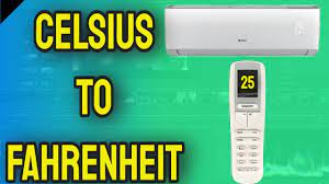 How to change ac from celsius to Fahrenheit